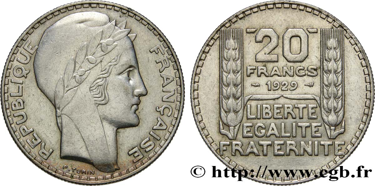 20 francs Turin 1929 F.400/2 TTB45