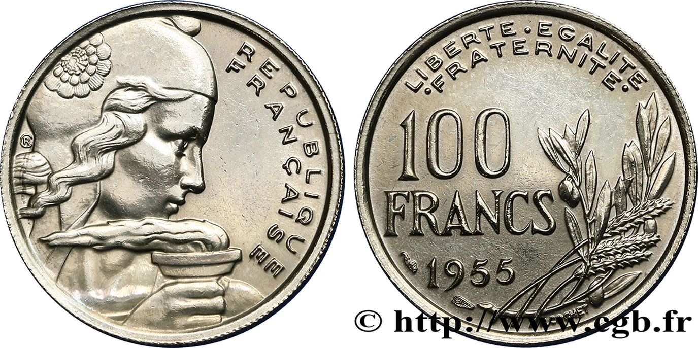 100 francs Cochet 1955  F.450/5 AU54 