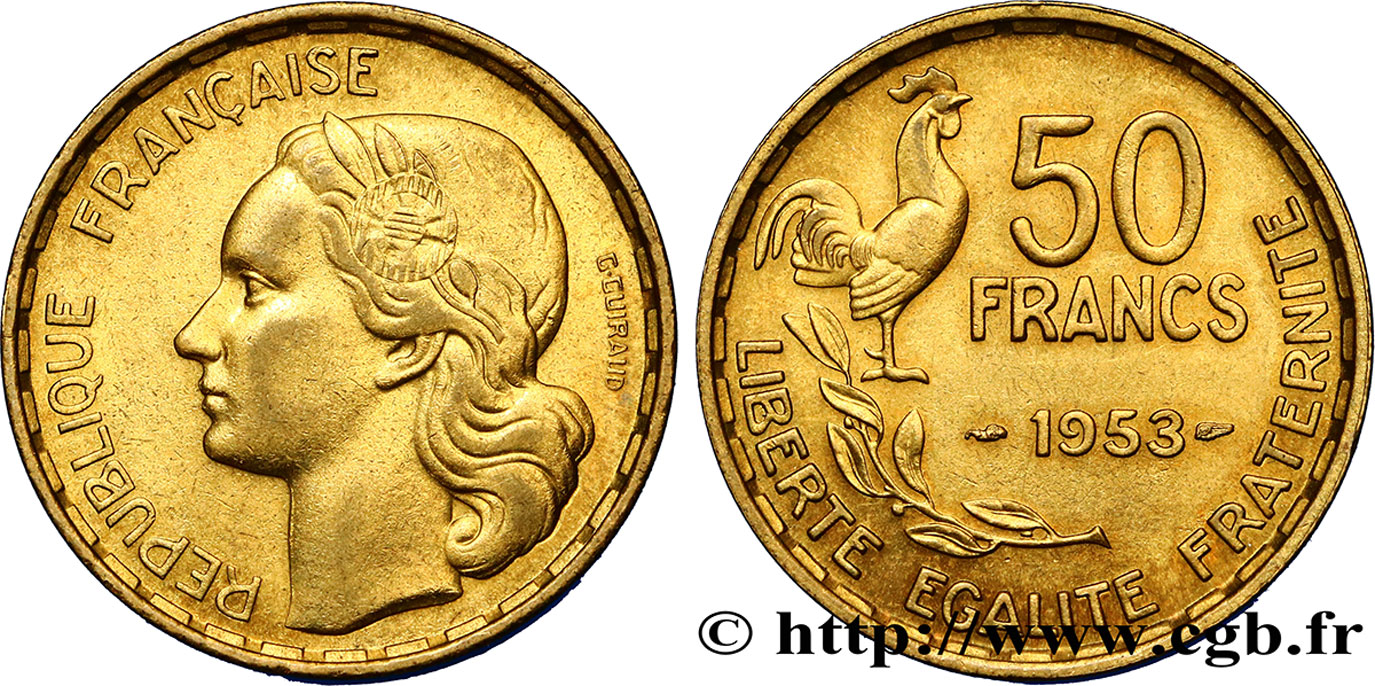50 francs Guiraud 1953  F.425/10 AU50 