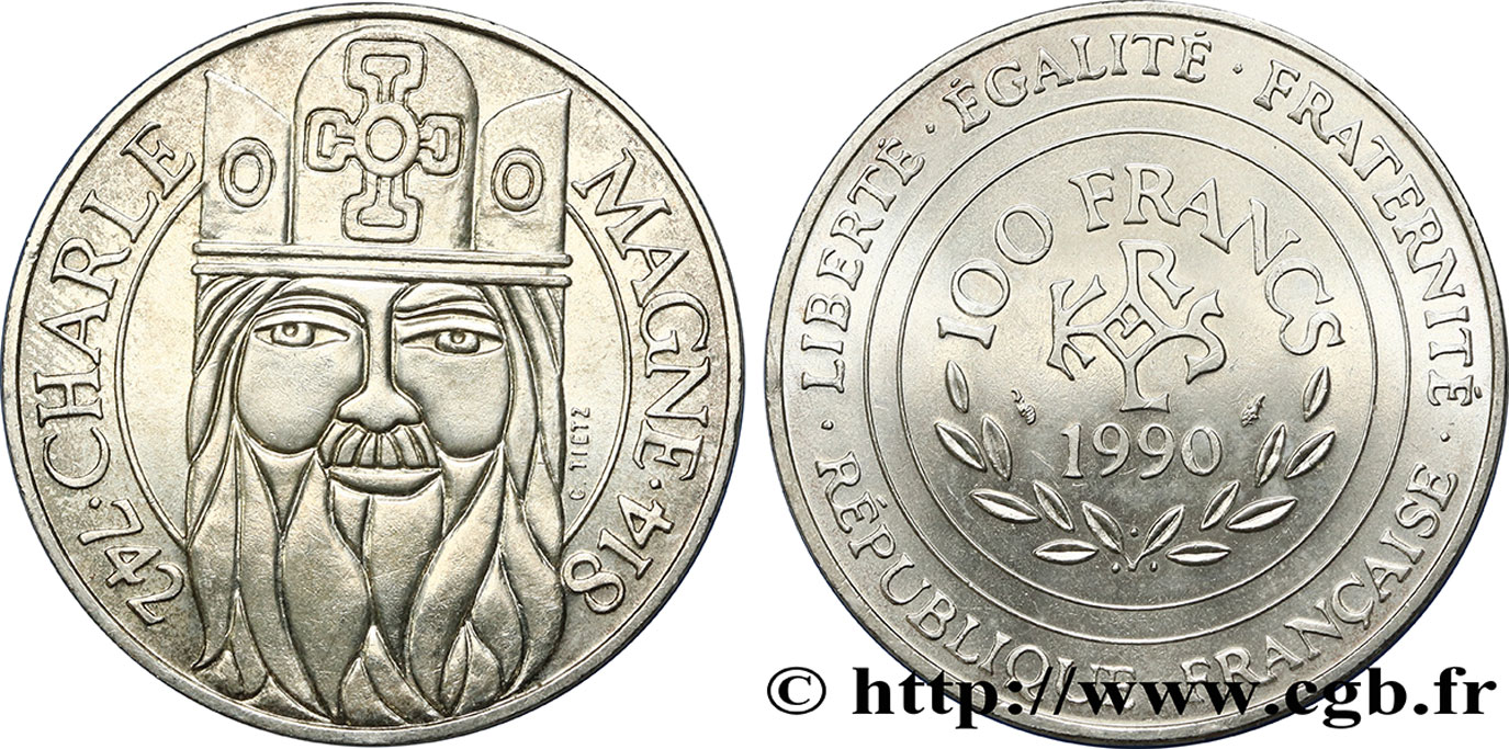 100 francs Charlemagne 1990  F.458/2 MS63 