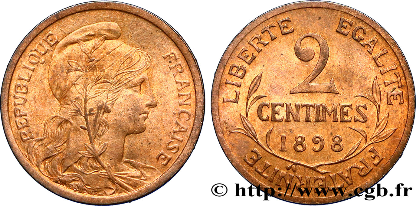 2 centimes Daniel-Dupuis 1898 Paris F.110/1 EBC58 