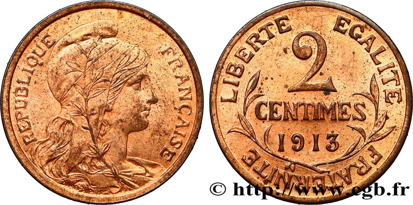 2 centimes Daniel-Dupuis 1913 Paris F.110/16 SPL60 