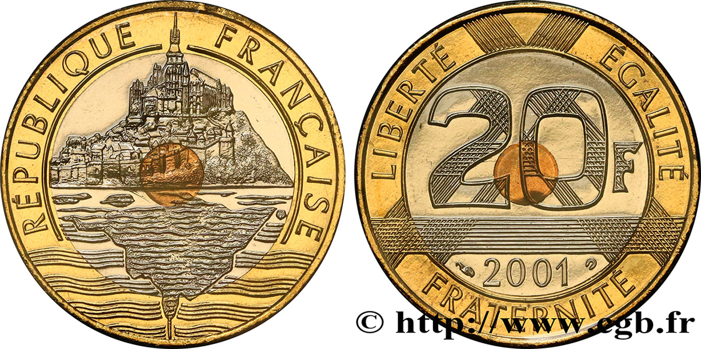20 francs Mont Saint-Michel 2001 Pessac F.403/17 MS70