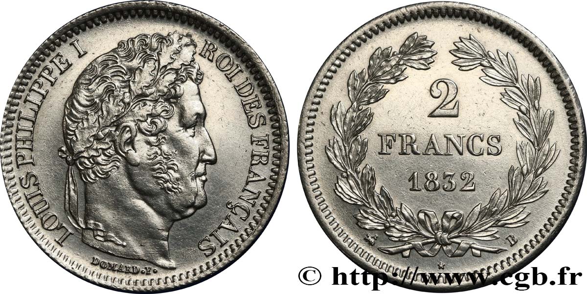 2 francs Louis-Philippe 1832 Rouen F.260/5 SPL 