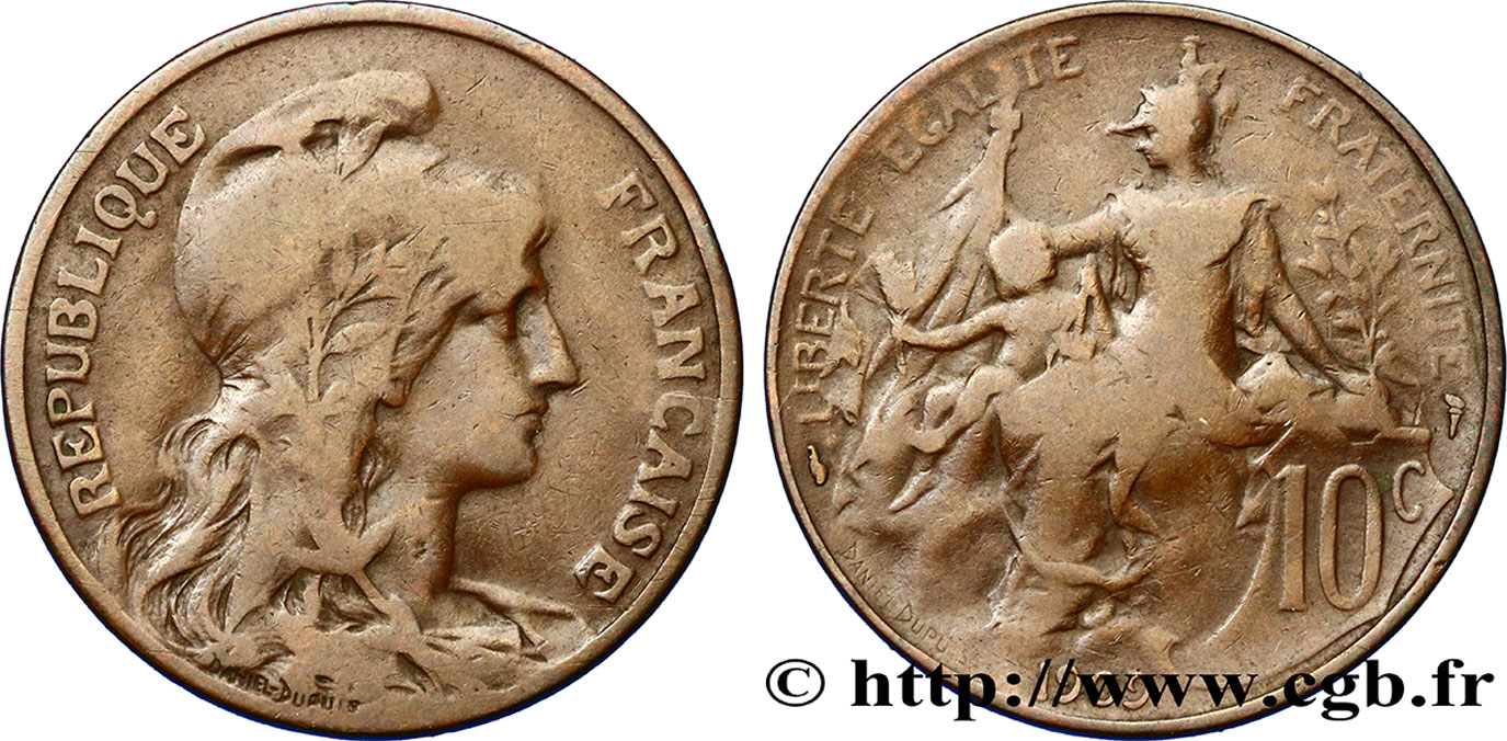 10 centimes Daniel-Dupuis 1909 F.136/18 TB25