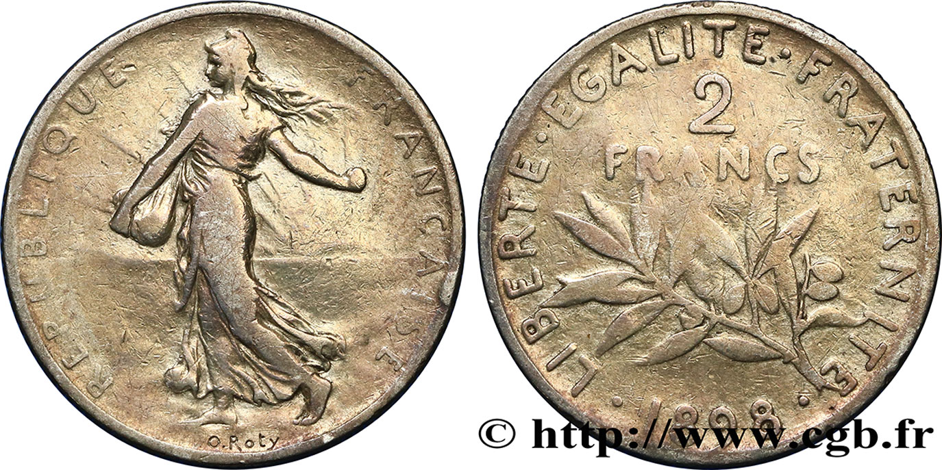 2 francs Semeuse 1898  F.266/1 VF20 