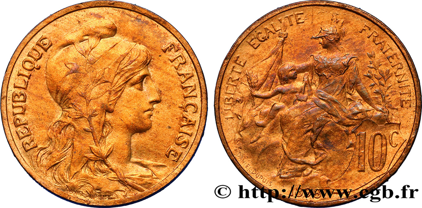 10 centimes Daniel-Dupuis 1898  F.136/5 AU50 