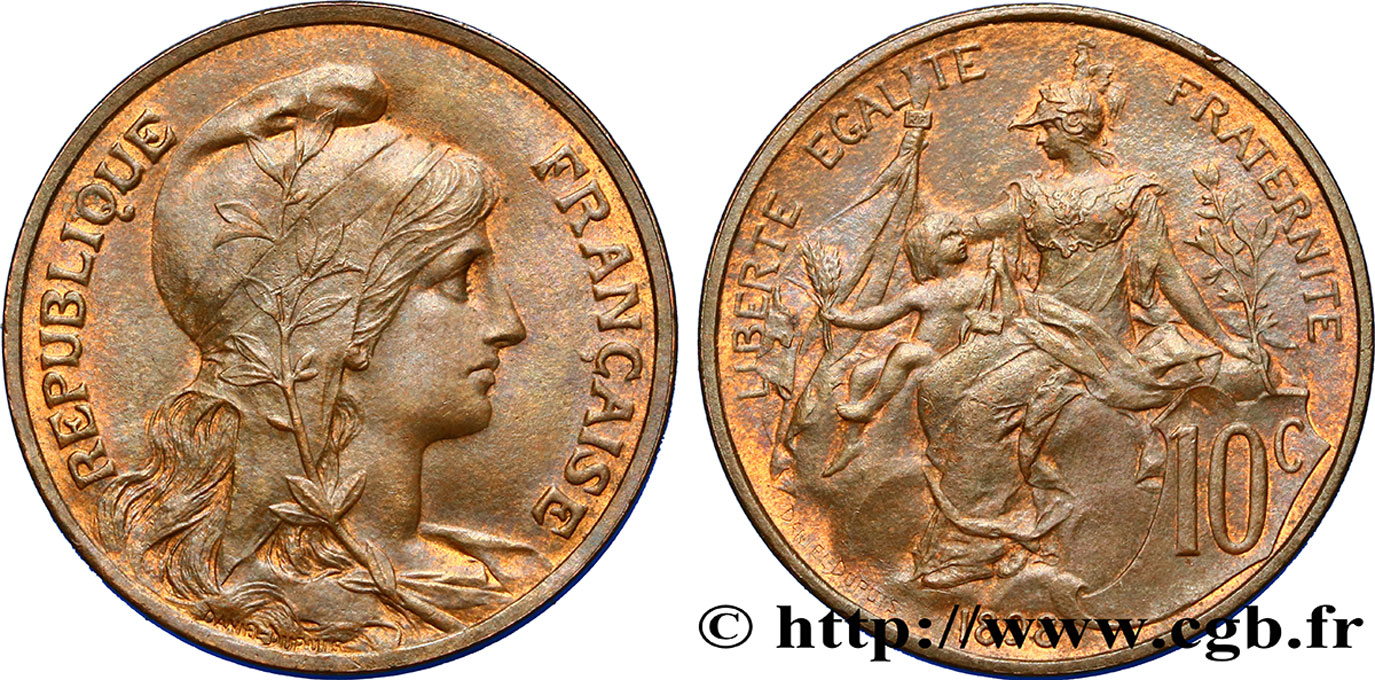 10 centimes Daniel-Dupuis 1898  F.136/5 AU50 