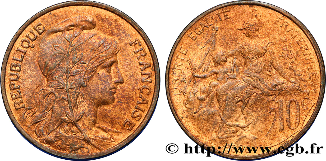 10 centimes Daniel-Dupuis 1898  F.136/5 XF40 