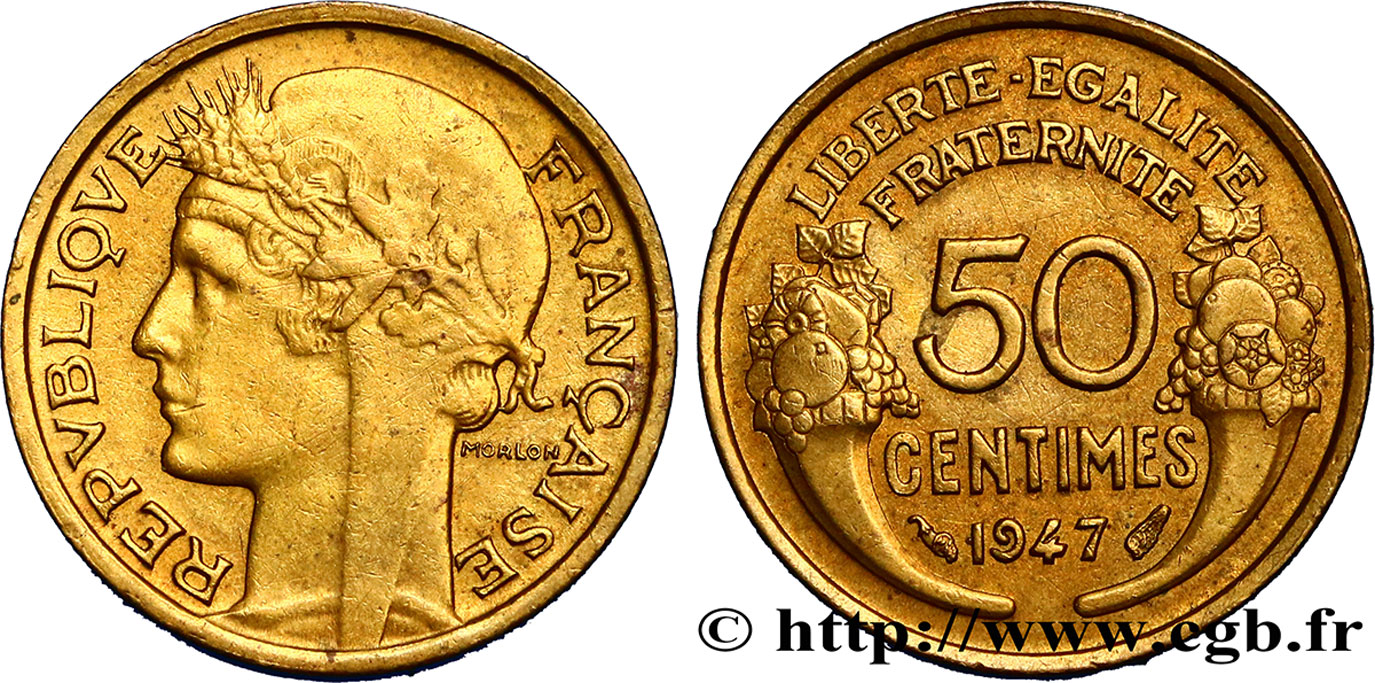 50 centimes Morlon 1947 Paris F.192/19 AU54 