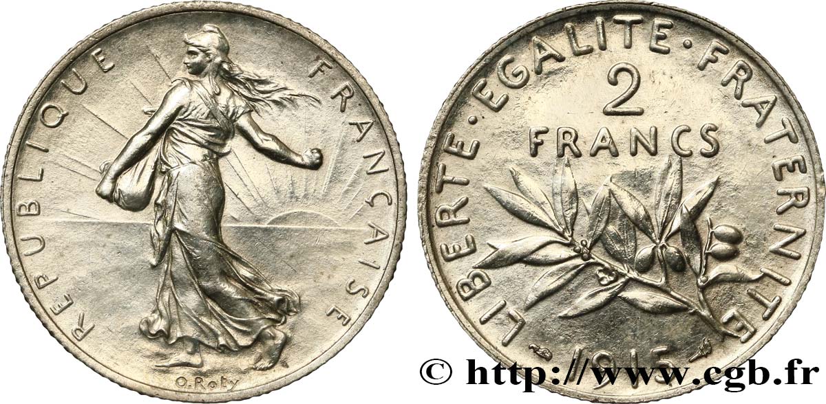 2 francs Semeuse 1915 F.266/17 SPL60