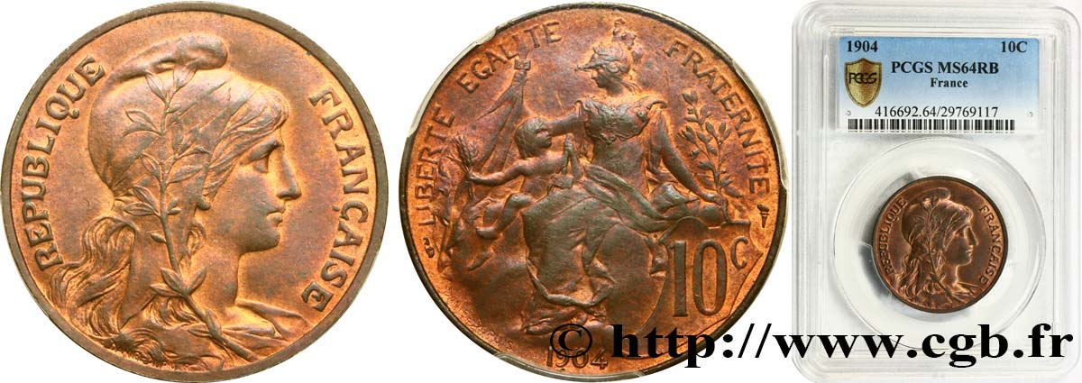 10 centimes Daniel-Dupuis 1904  F.136/13 SPL64 PCGS