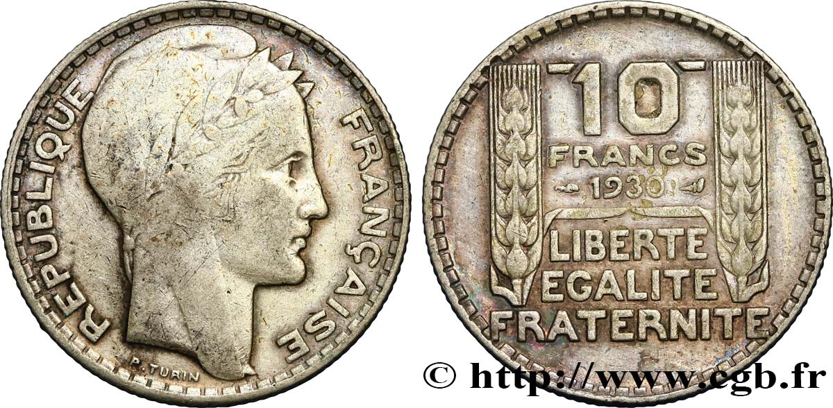 10 francs Turin 1930  F.360/3 XF45 