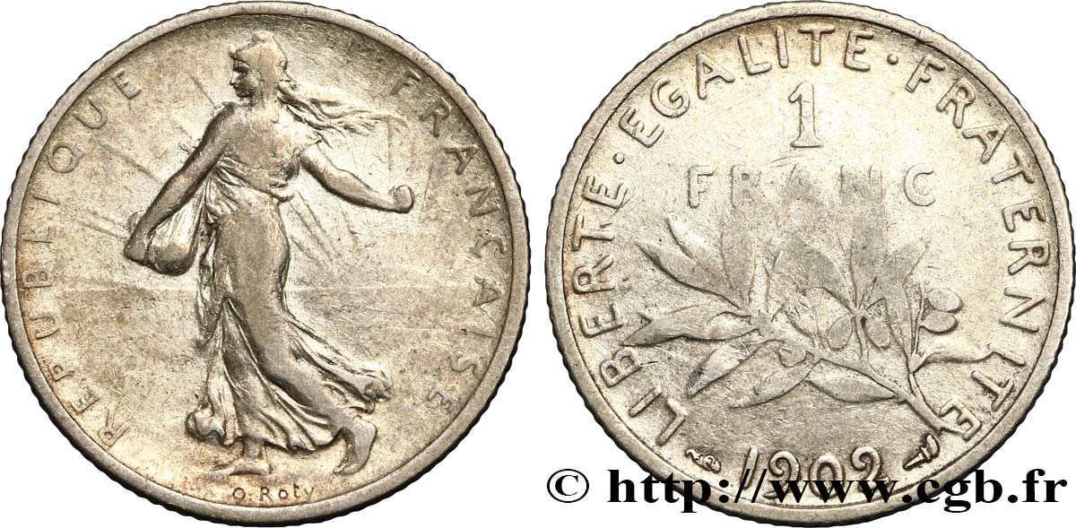 1 franc Semeuse 1902 Paris F.217/7 MB25
