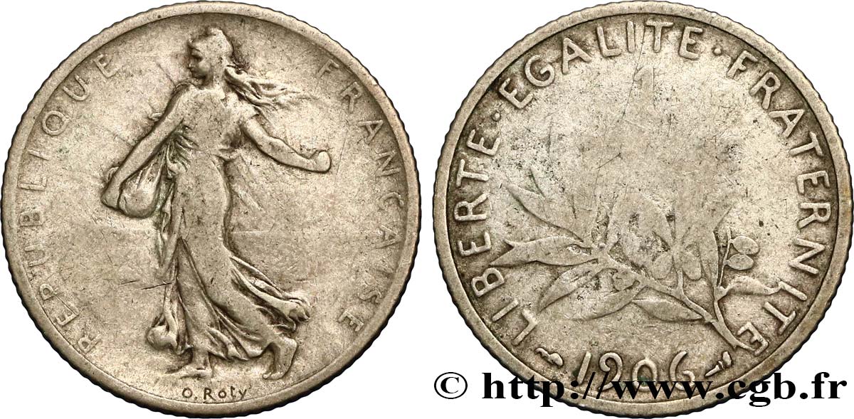 1 franc Semeuse 1906 Paris F.217/11 BC25
