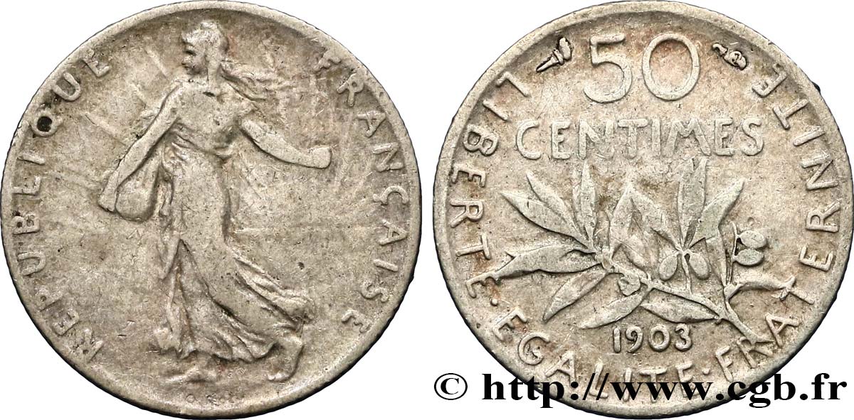 50 centimes Semeuse 1903  F.190/10 SGE10 