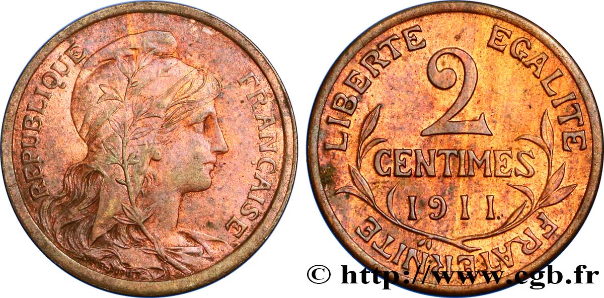 2 centimes Daniel-Dupuis 1911 Paris F.110/14 EBC58