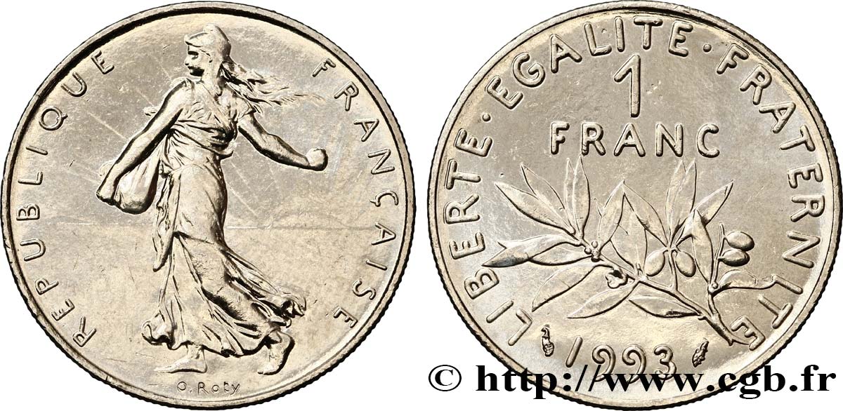1 franc Semeuse, nickel 1993 Pessac F.226/40 MS63 