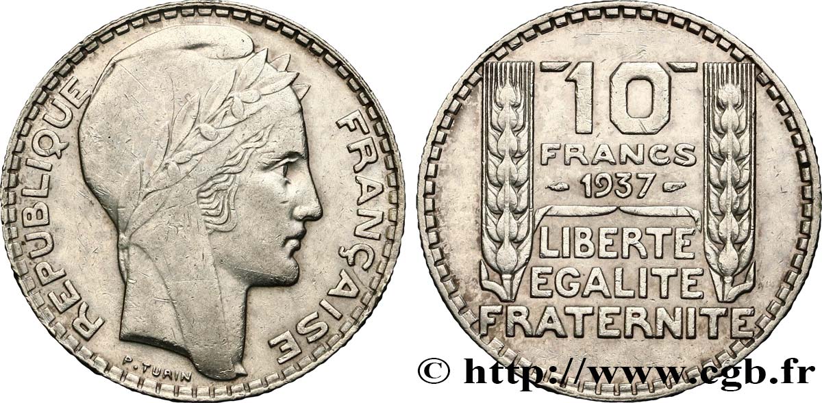 10 francs Turin 1937  F.360/8 TTB48 