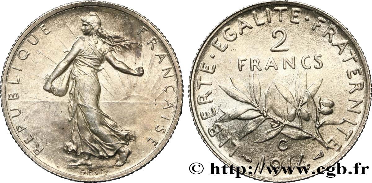 2 francs Semeuse 1914 Castelsarrasin F.266/16 SUP58