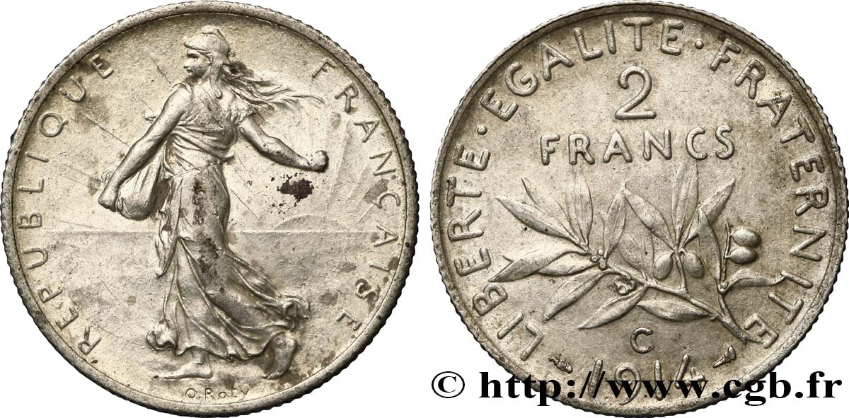 2 francs Semeuse 1914 Castelsarrasin F.266/16 BB52