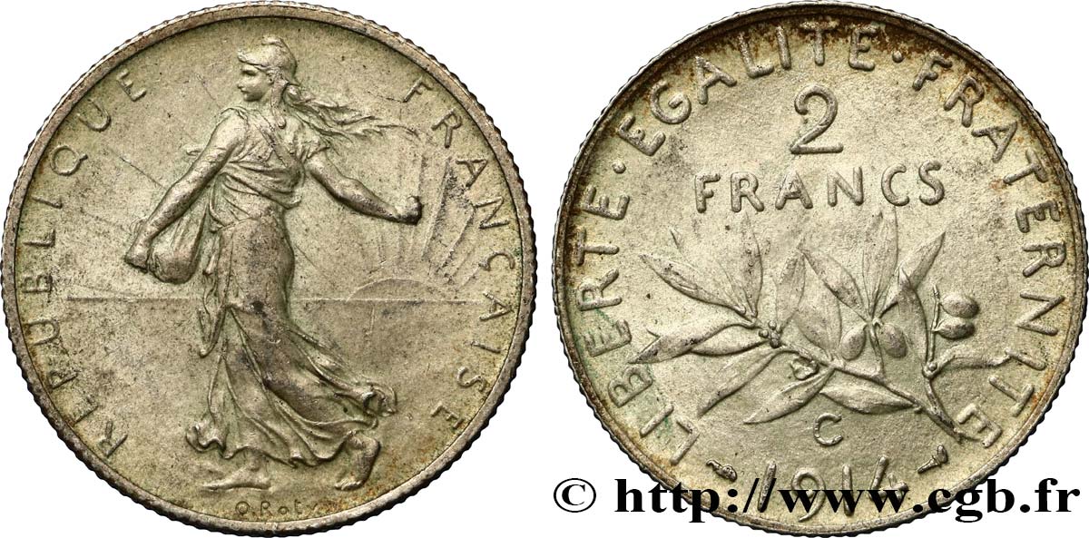 2 francs Semeuse 1914 Castelsarrasin F.266/16 TTB52