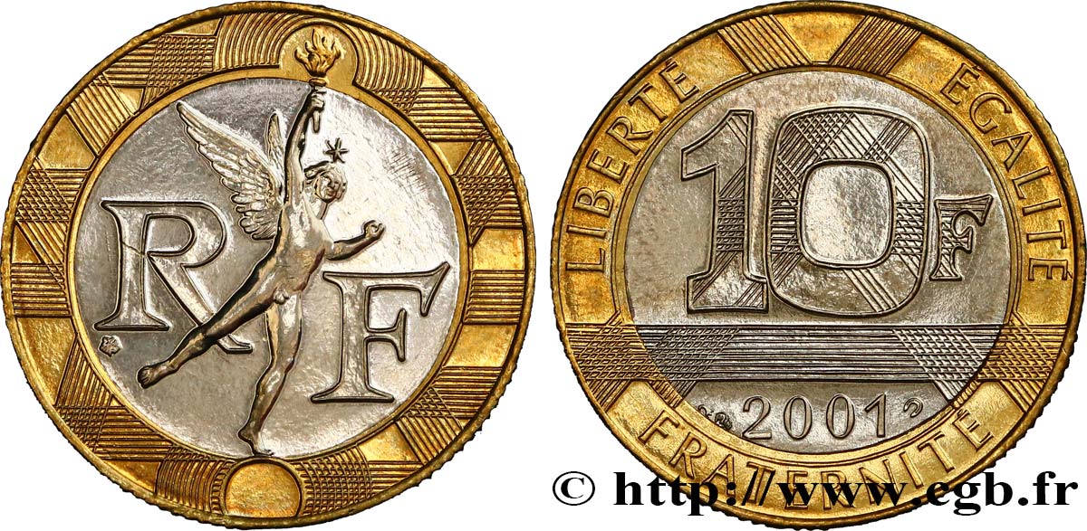 10 francs Génie de la Bastille 2001 Pessac F.375/18 VZ62 
