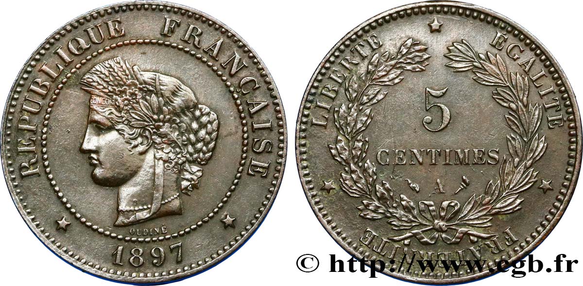 5 centimes Cérès 1897 Paris F.118/39 BB52 