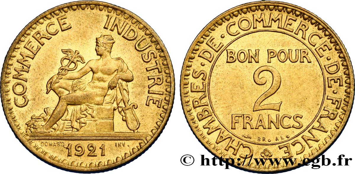 2 francs Chambres de Commerce 1921 F.267/3 SPL62