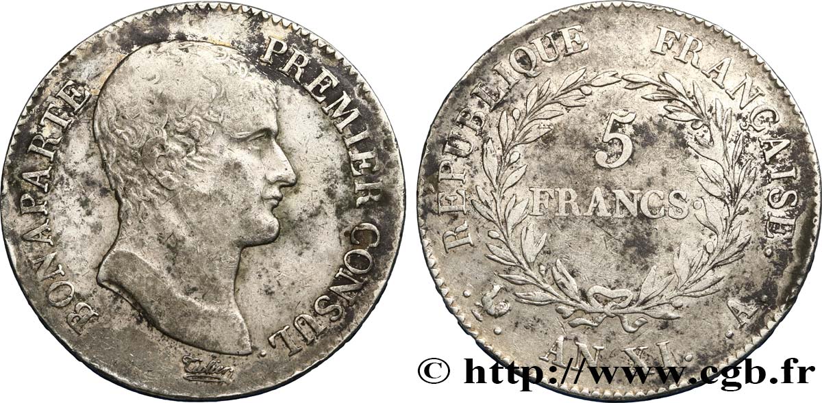 5 francs Bonaparte Premier Consul 1803 Paris F.301/1 MB35 