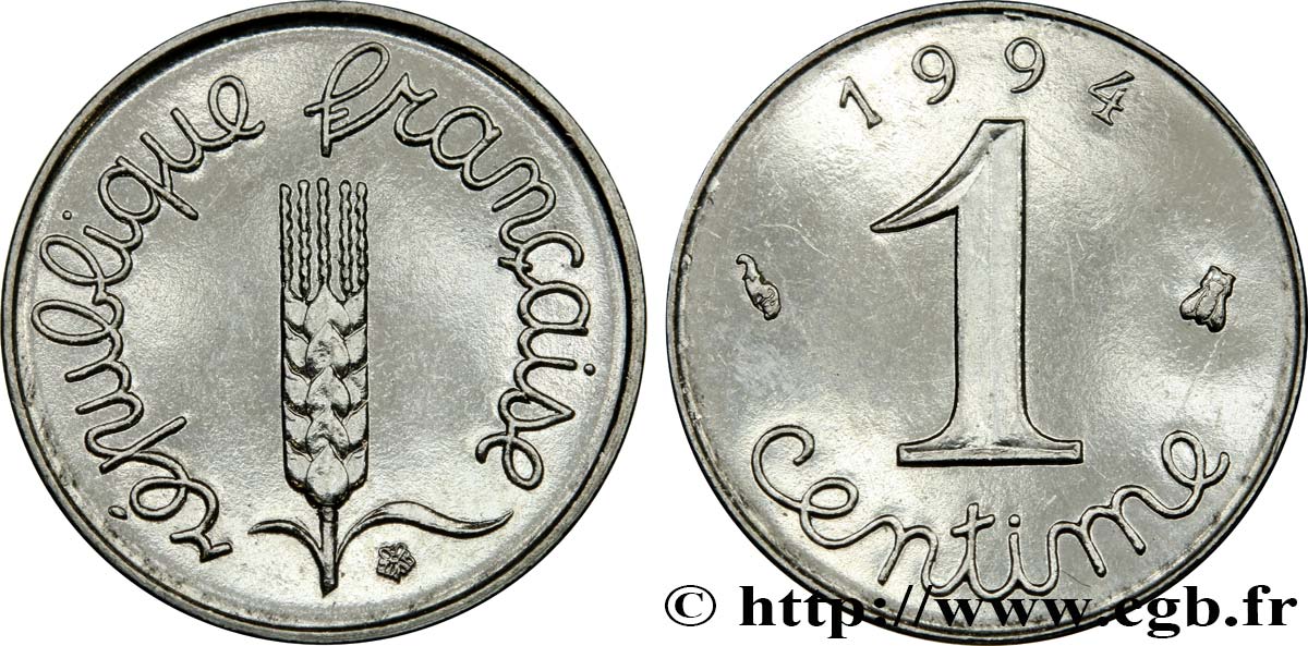 1 centime Épi, BU (Brillant Universel) 1994 Pessac F.106/54 EBC55
