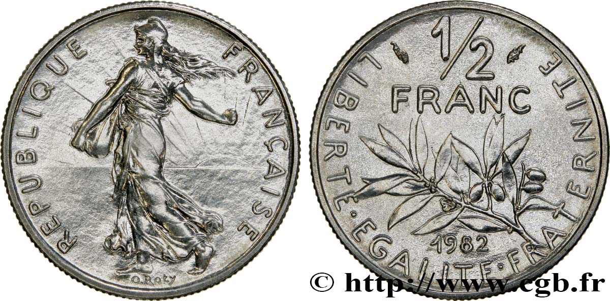 1/2 franc Semeuse 1982 Pessac F.198/21 SC64