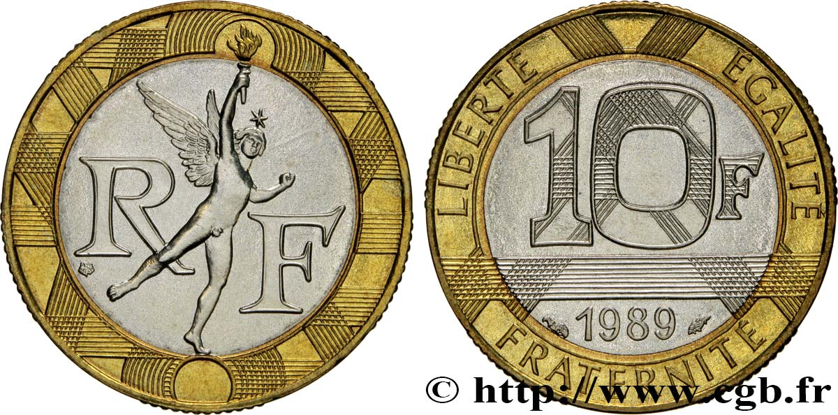 10 francs Génie de la Bastille 1989 Pessac F.375/3 MS65 