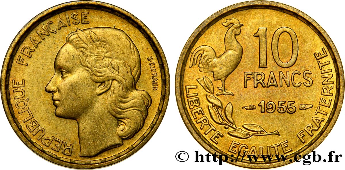 10 francs Guiraud 1955 F.363/12 EBC55