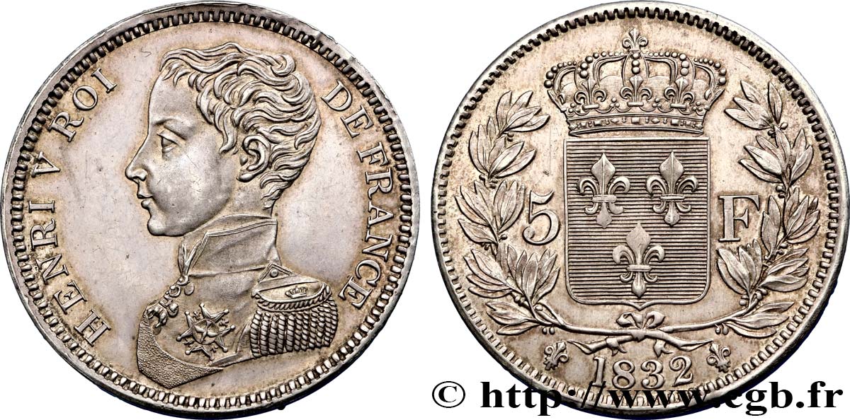 5 francs 1832  VG.2692  MS64 