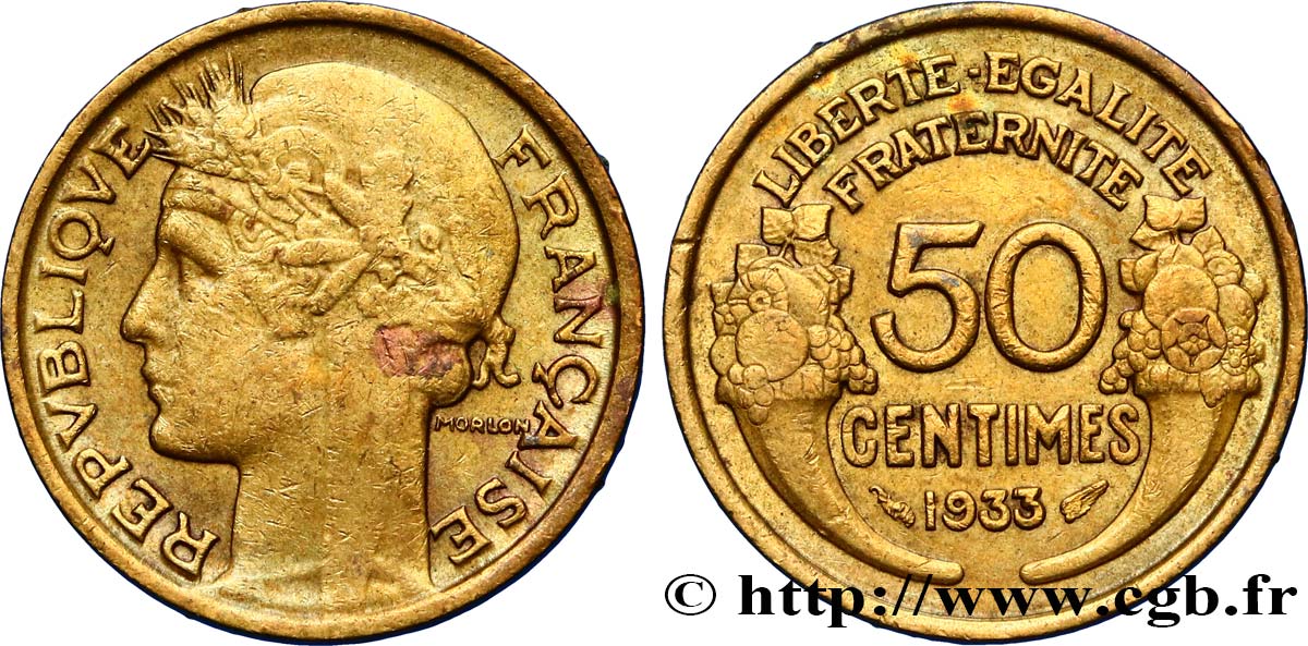 50 centimes Morlon 1933  F.192/11 XF45 