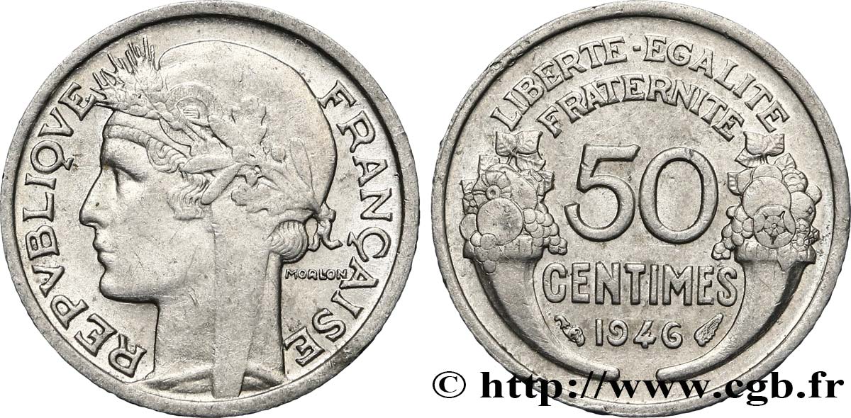 50 centimes Morlon, légère 1946  F.194/8 AU55 