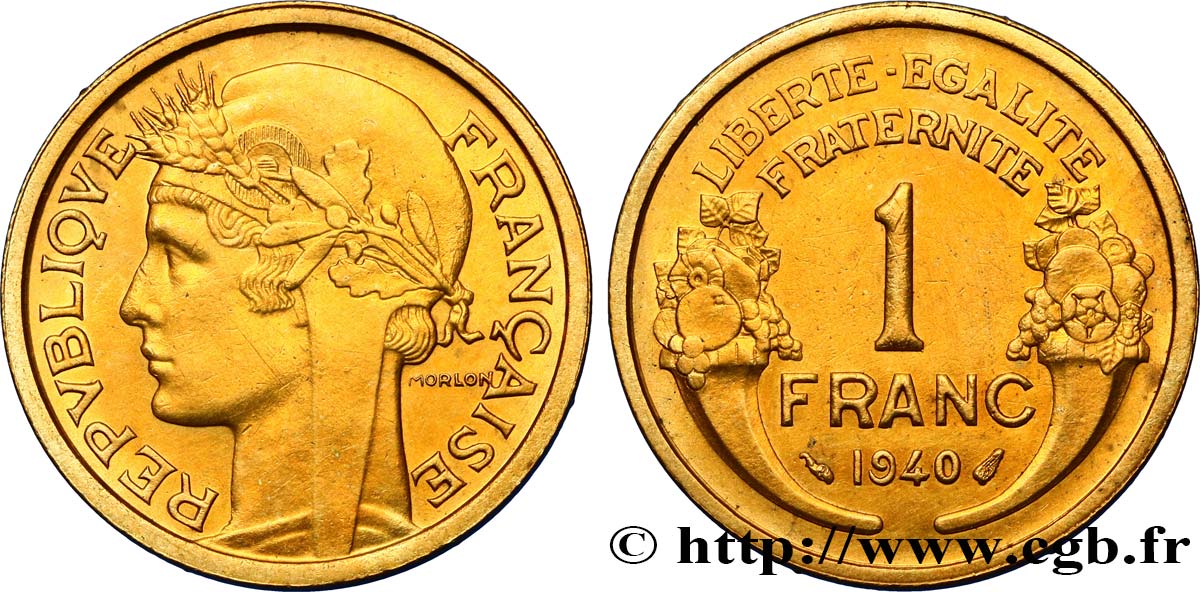 1 franc Morlon 1940 Paris F.219/11 EBC 