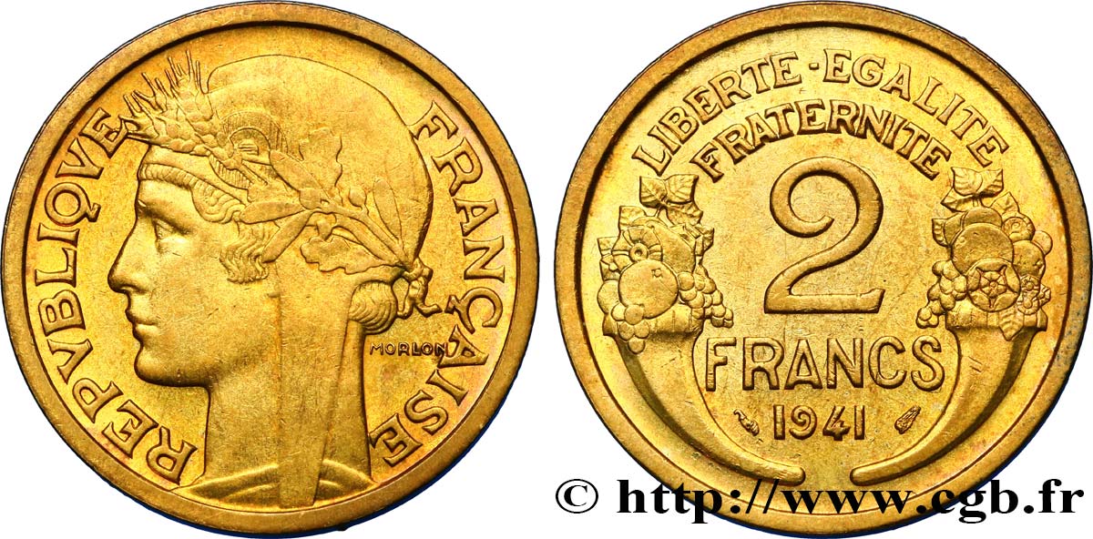 2 francs Morlon 1941  F.268/14 MS63 