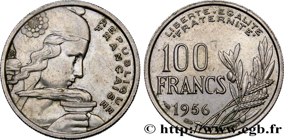 100 francs Cochet 1956  F.450/8 AU50 