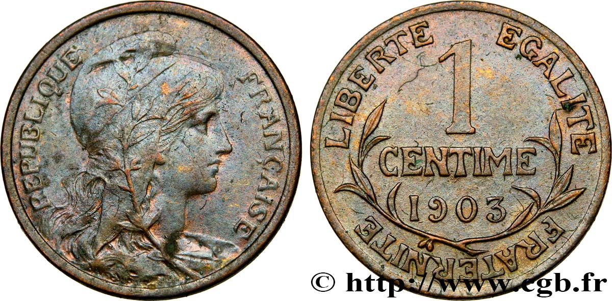 1 centime Daniel-Dupuis 1903 Paris F.105/8 TTB50