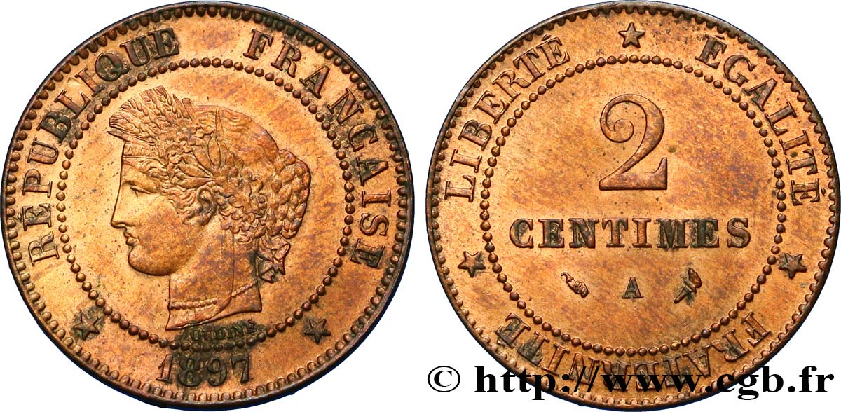 2 centimes Cérès 1897 Paris F.109/23 SUP60