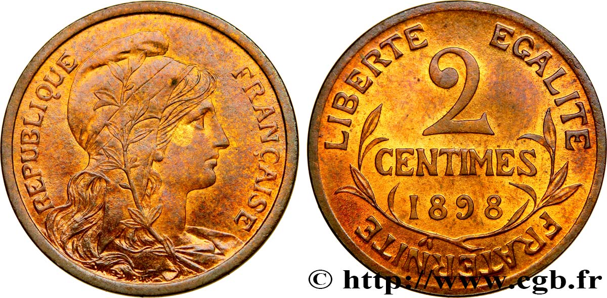 2 centimes Daniel-Dupuis 1898 Paris F.110/1 SPL63 