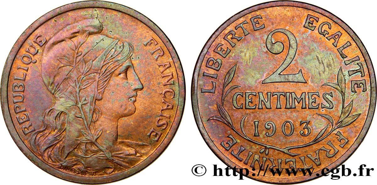 2 centimes Daniel-Dupuis 1903 Paris F.110/8 BB54 