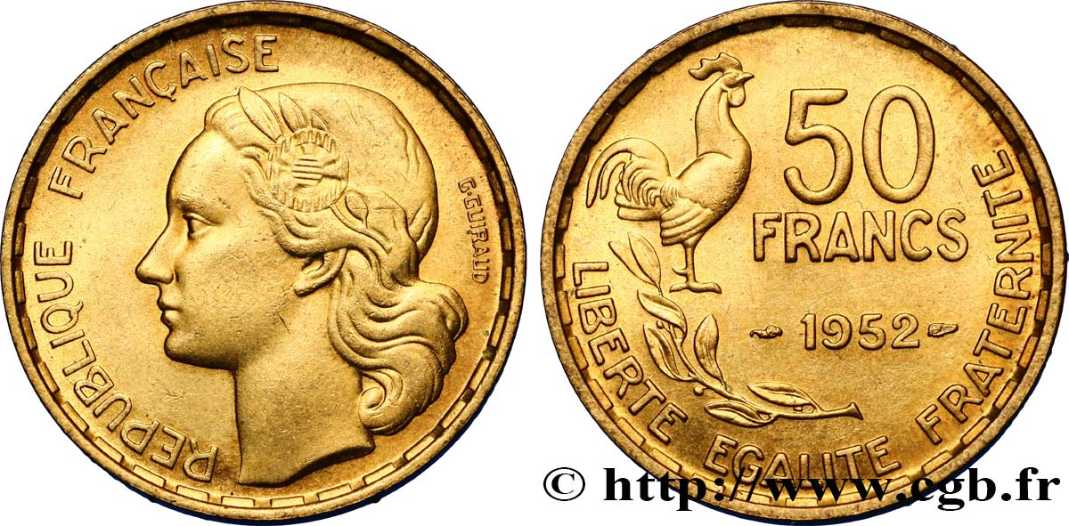 50 francs Guiraud 1952  F.425/8 fST63 