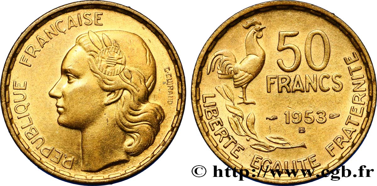 50 francs Guiraud 1953 Beaumont-Le-Roger F.425/11 SUP55