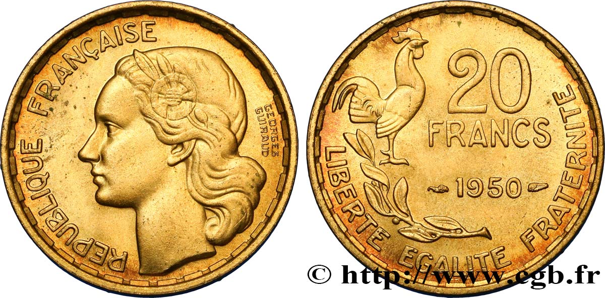 20 francs Georges Guiraud 1950 F.401/1 SUP60