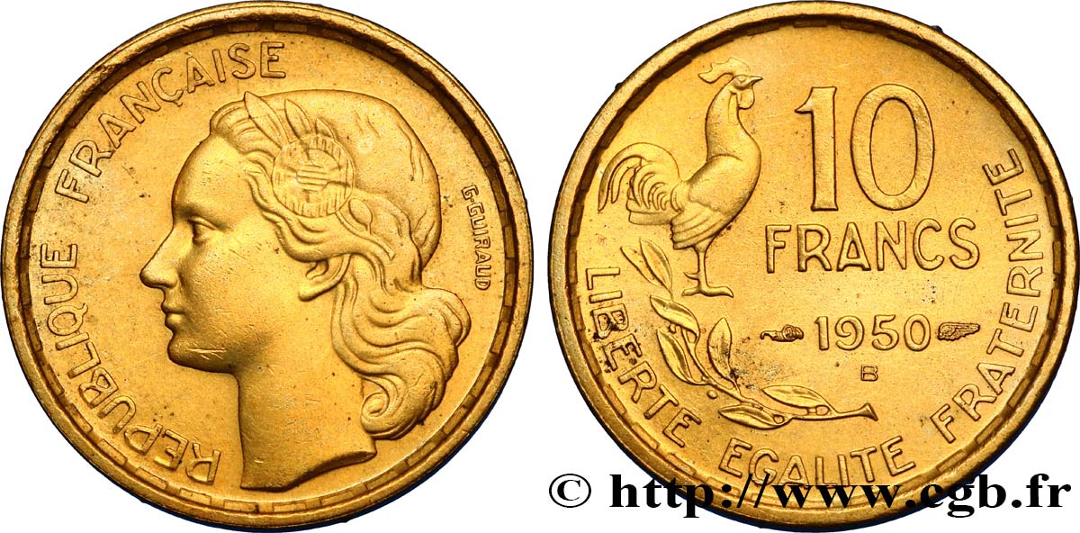 10 francs Guiraud 1950 Beaumont-Le-Roger F.363/3 AU50 