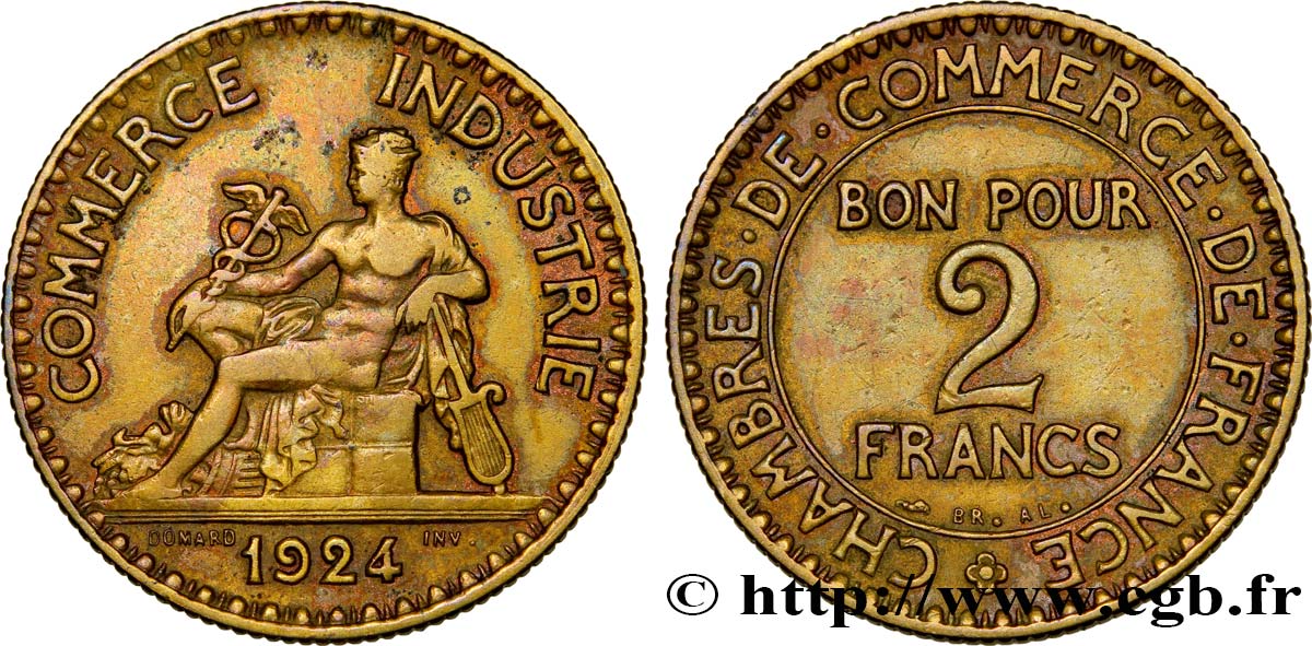 2 francs Chambres de Commerce 1924  F.267/6 XF48 