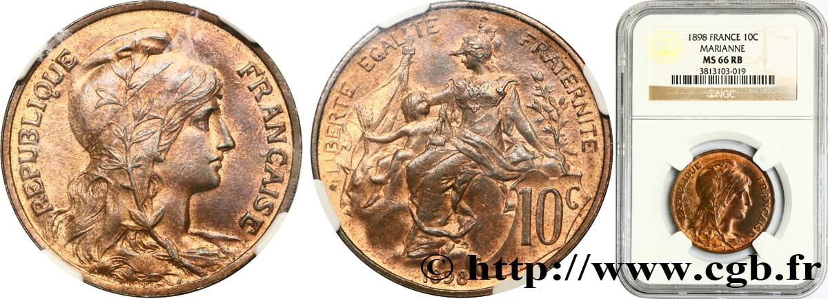 10 centimes Daniel-Dupuis 1898  F.136/5 FDC66 NGC